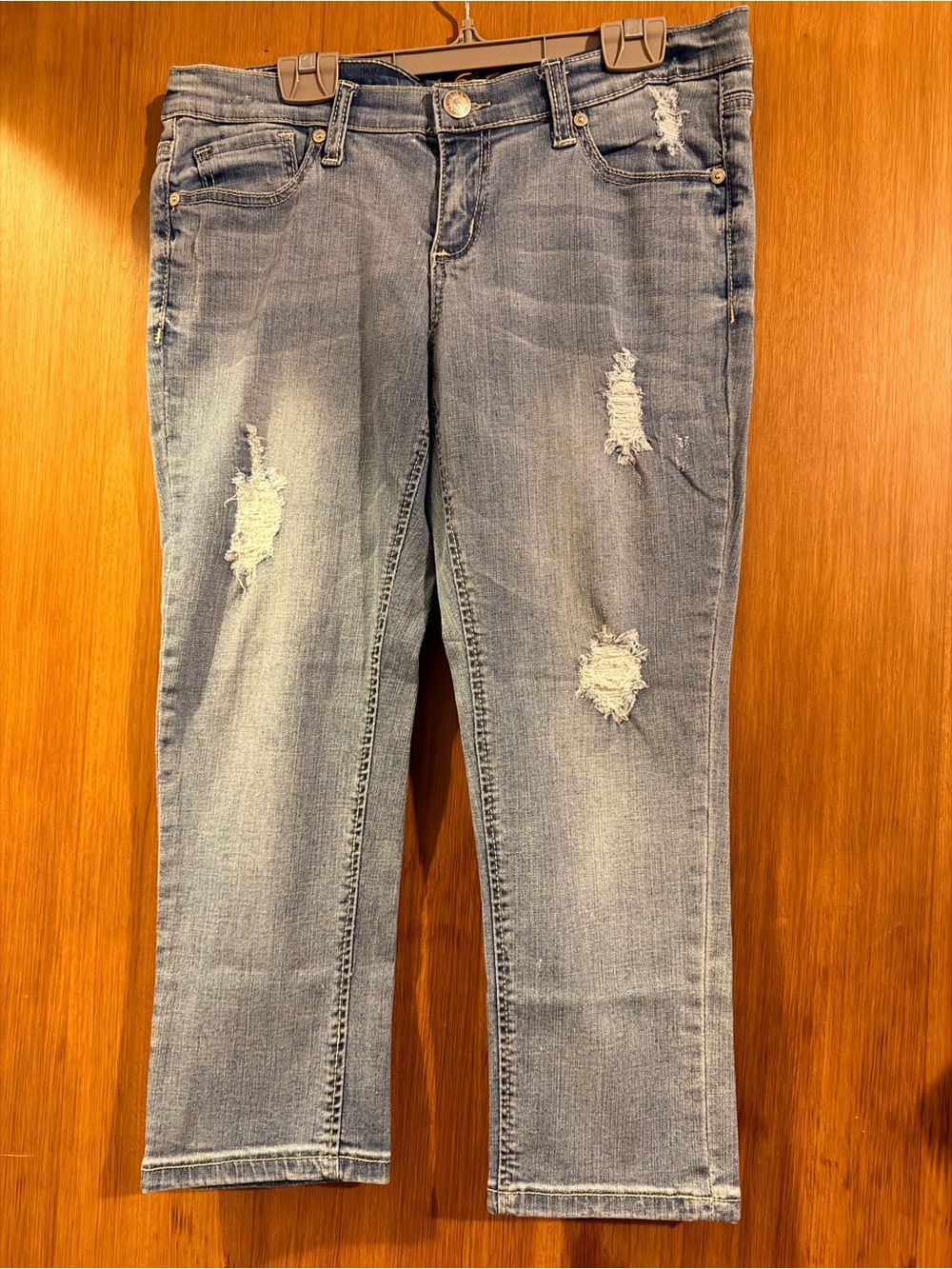 Seven 7 Distressed Light Blue Jeans for Women